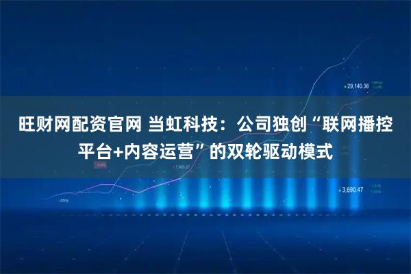 旺财网配资官网 当虹科技：公司独创“联网播控平台+内容运营”的双轮驱动模式