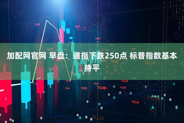 加配网官网 早盘：道指下跌250点 标普指数基本持平