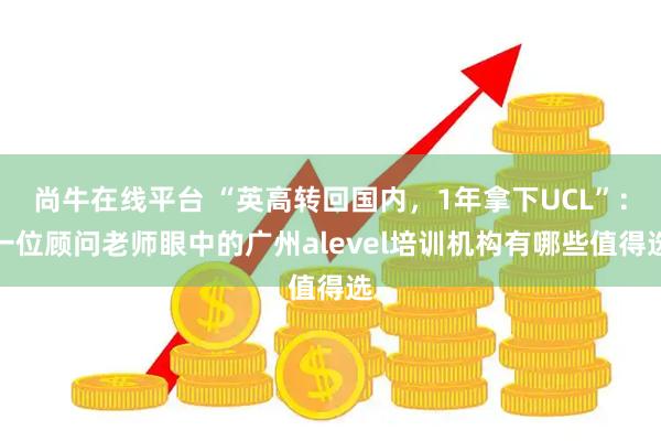 尚牛在线平台 “英高转回国内，1年拿下UCL”：一位顾问老师眼中的广州alevel培训机构有哪些值得选